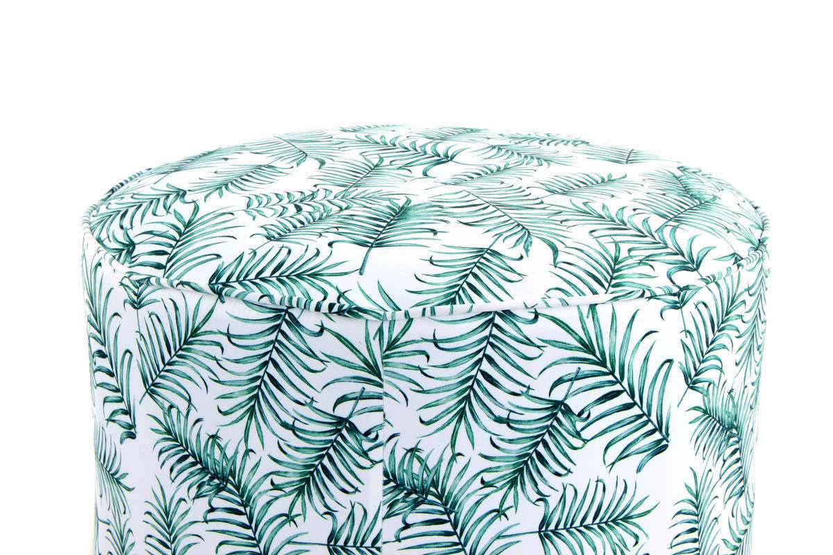 HOCKERSET in Grün, Weiß  - Weiß/Grün, Basics, Kunststoff/Textil (45+58cm) - Kayoom