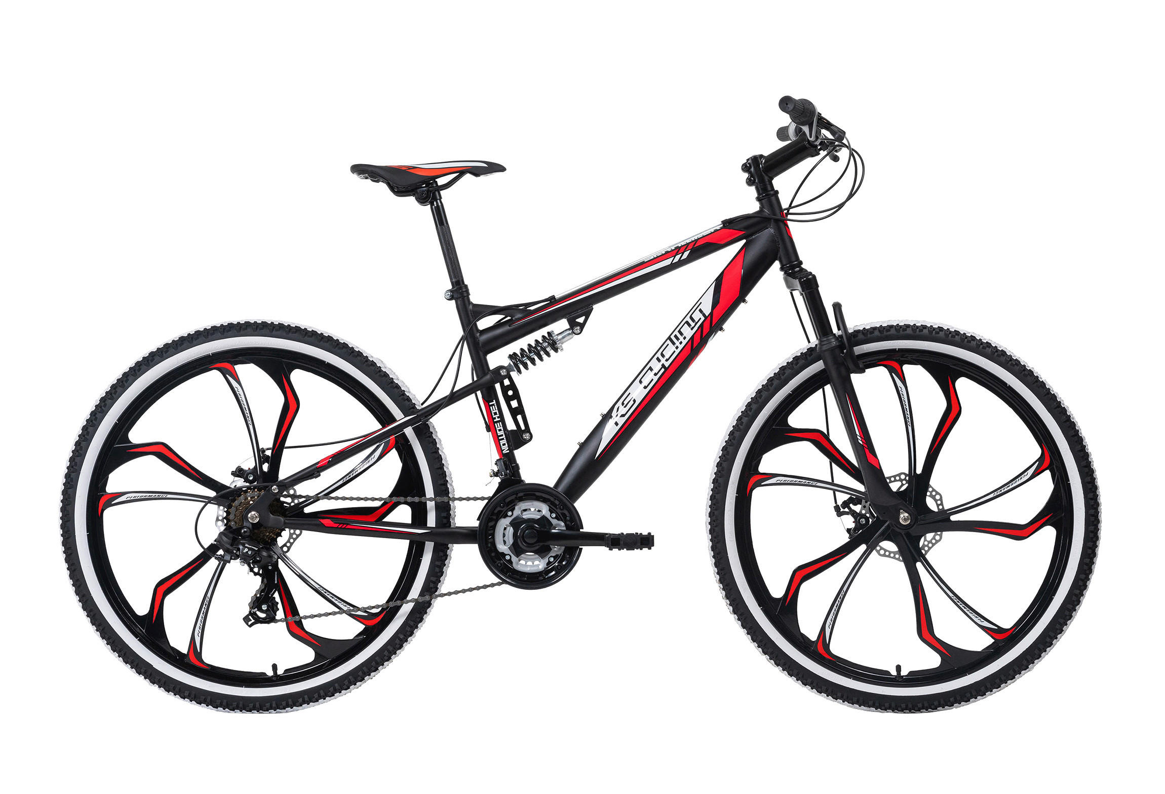 MOUNTAINBIKE 27,5 Zoll  - Rot/Schwarz, Basics, Metall (139/80/21cm) - Atrigo