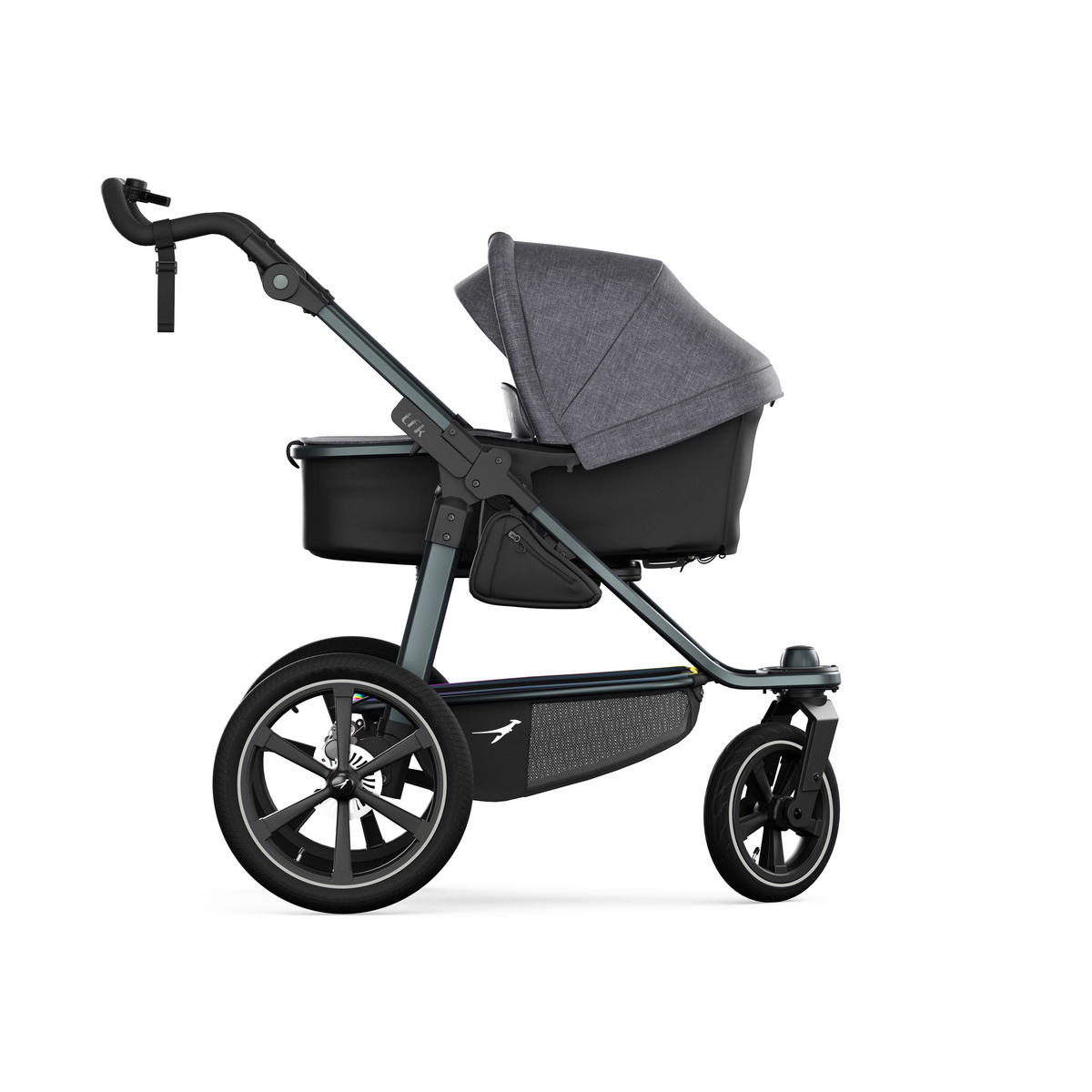 KOMBIKINDERWAGEN  tfk pro 2-in-1 Kombikinderwagen  premium grau  - Anthrazit/Grau, Basics, Textil/Metall (66/118/110cm) - TFK