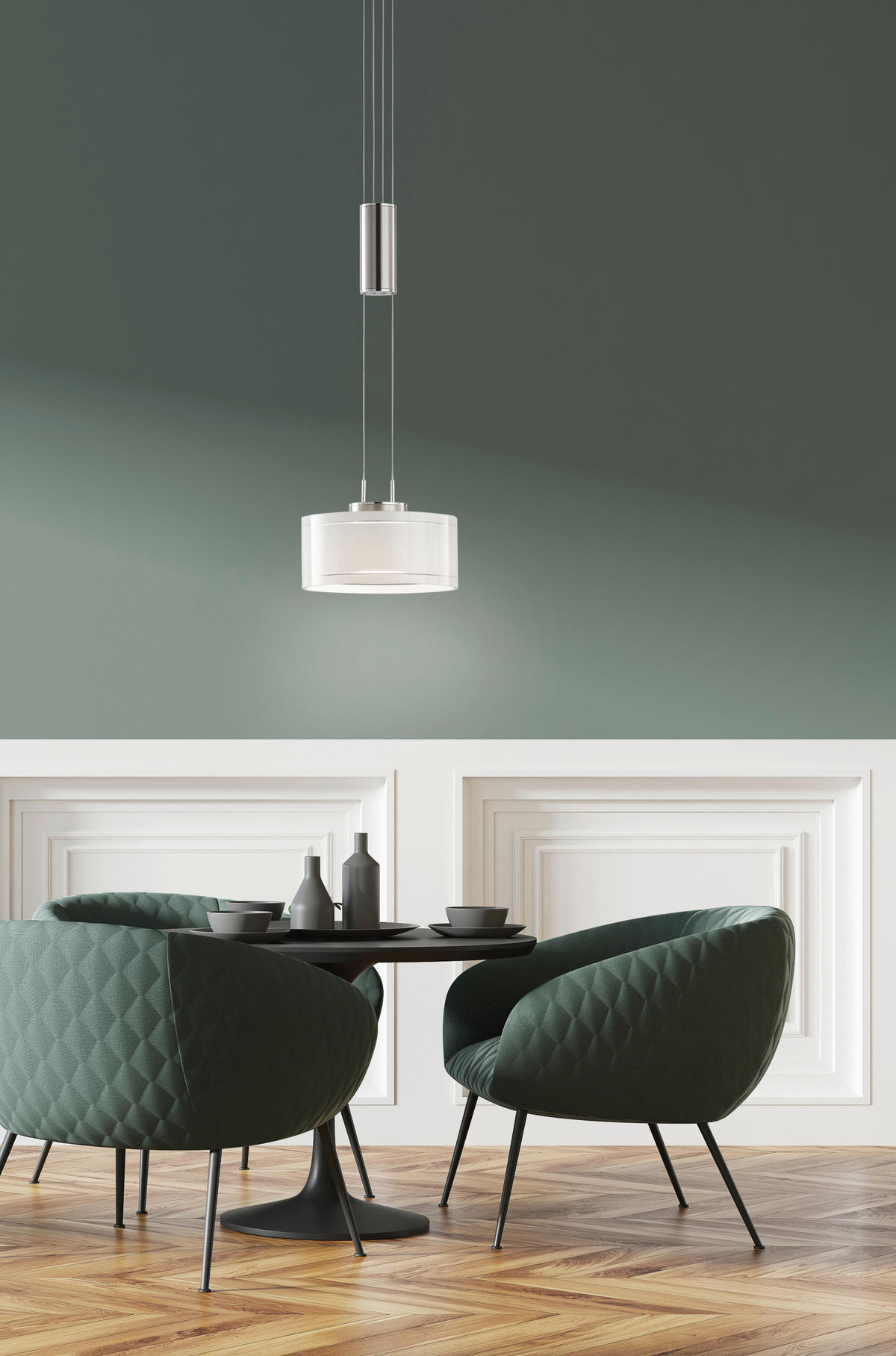 LED-PENDELLAMPA Lavin 20/100-160 cm  - svart, Design, metall (20/100-160cm) - Fischer & Honsel