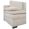 SCHLAFSOFA  mit Liegefunktion, Schlafen auf Sitzhöhe, Rücken echt Struktur Beige  - Beige/Schwarz, KONVENTIONELL, Kunststoff/Textil (195/93/83cm) - Carryhome