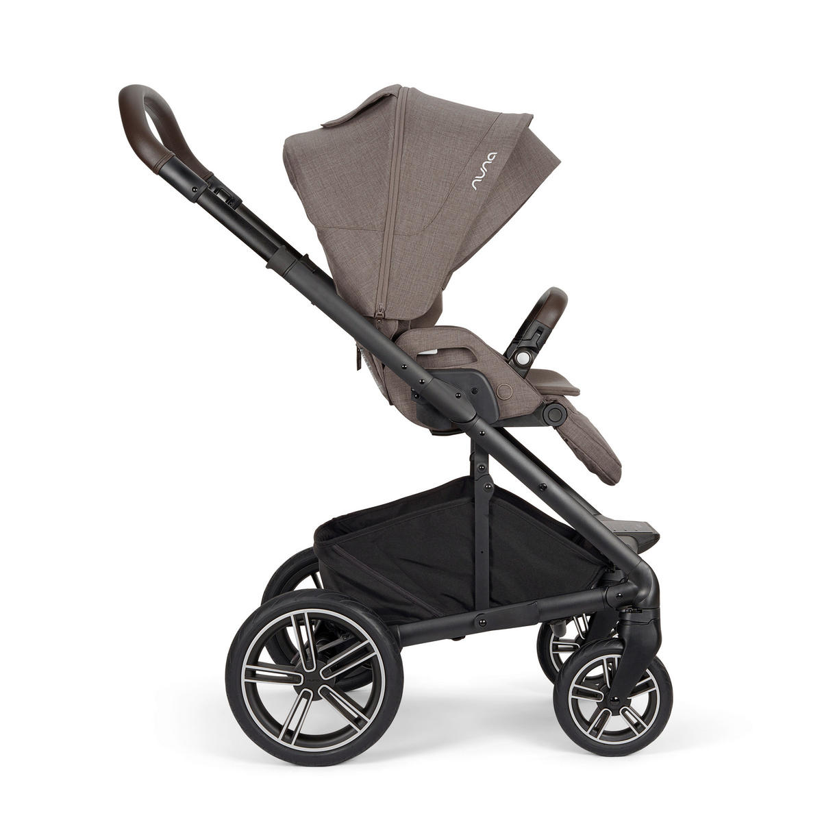 KOMBIKINDERWAGEN  Mixx Next  Chestnut  - Schwarz, Basics, Metall (60/110/82cm) - Nuna