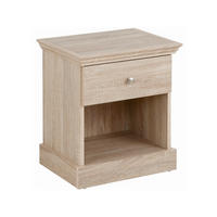 NACHTTISCH 45/50/35 cm  - Eichefarben/Silberfarben, Design, Holzwerkstoff/Metall (45/50/35cm) - MID.YOU