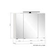 SPIEGELSCHRANK 80/64/20 cm - Schwarz/Graphitfarben, KONVENTIONELL, Glas/Holzwerkstoff (80/64/20cm) - Xora