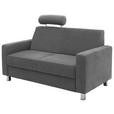 2-SITZER-SOFA - Chromfarben/Grau, Design, Textil/Metall (158/83/85cm) - Xora