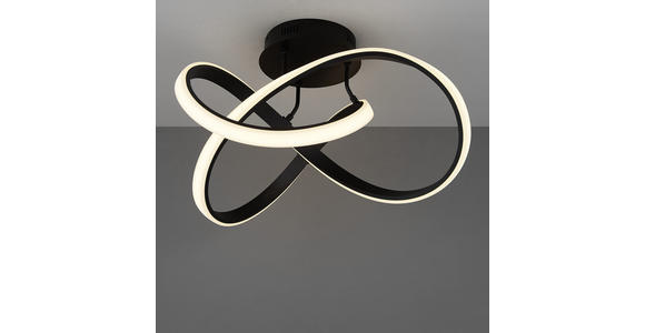 LED-DECKENLEUCHTE Indigo - Schwarz, Design, Kunststoff/Metall (30/15/29cm) - Ambiente