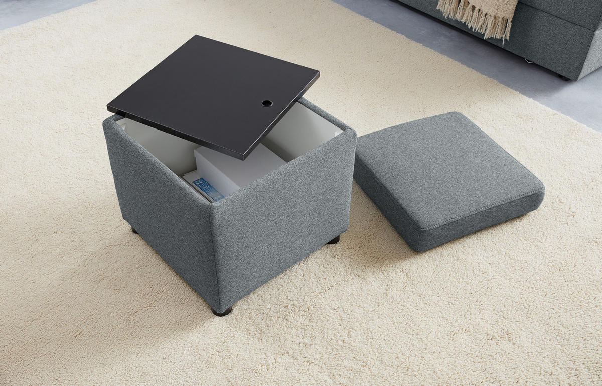 SITZBOX Uni  - Dunkelgrau/Schwarz, Design, Kunststoff/Textil (45/47/45cm) - LOOKS by W.Joop