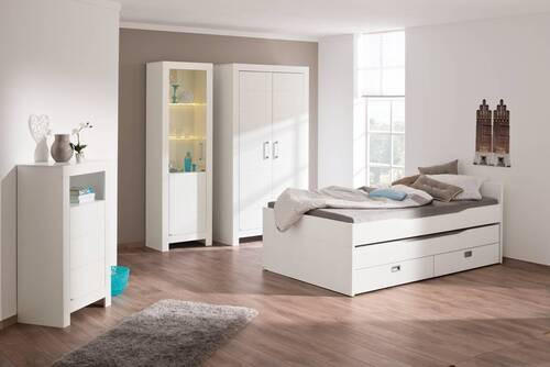  KLEIDERSCHRANK Fiona Weiß  - Chromfarben/Weiß, Design, Holzwerkstoff/Metall (110/205,2/55,3cm) - Paidi
