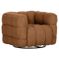 SESSEL in Flachgewebe Rostfarben  - Rostfarben/Schwarz, Konventionell, Textil/Metall (97/71/87cm) - Carryhome