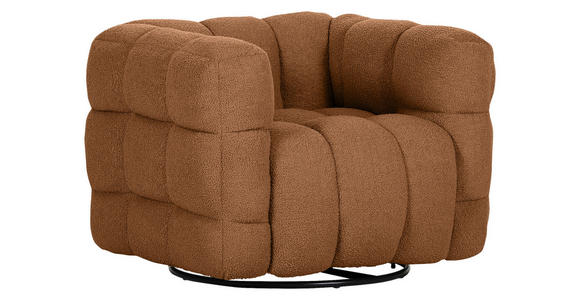 SESSEL in Flachgewebe Rostfarben - Rostfarben/Schwarz, KONVENTIONELL, Textil/Metall (97/71/87cm) - Carryhome