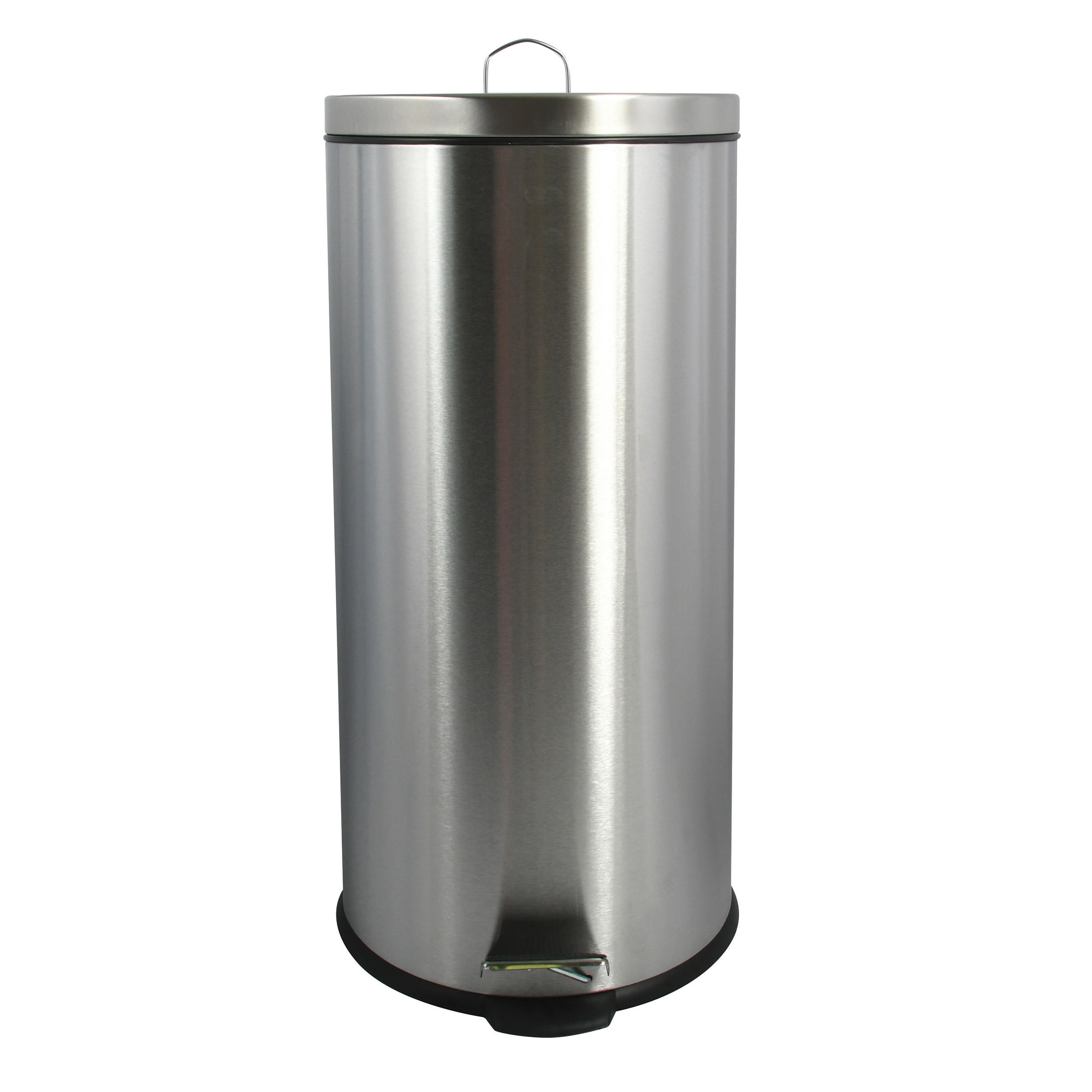 ABFALLEIMER 30 l  Metall  - Silberfarben/Schwarz, Basics, Kunststoff/Metall (29.5/63.5/29.5cm) - Spirella