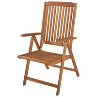 GARTENSTUHL in Holz Braun  - Braun, MODERN, Holz (57/106/66cm) - Gardenson