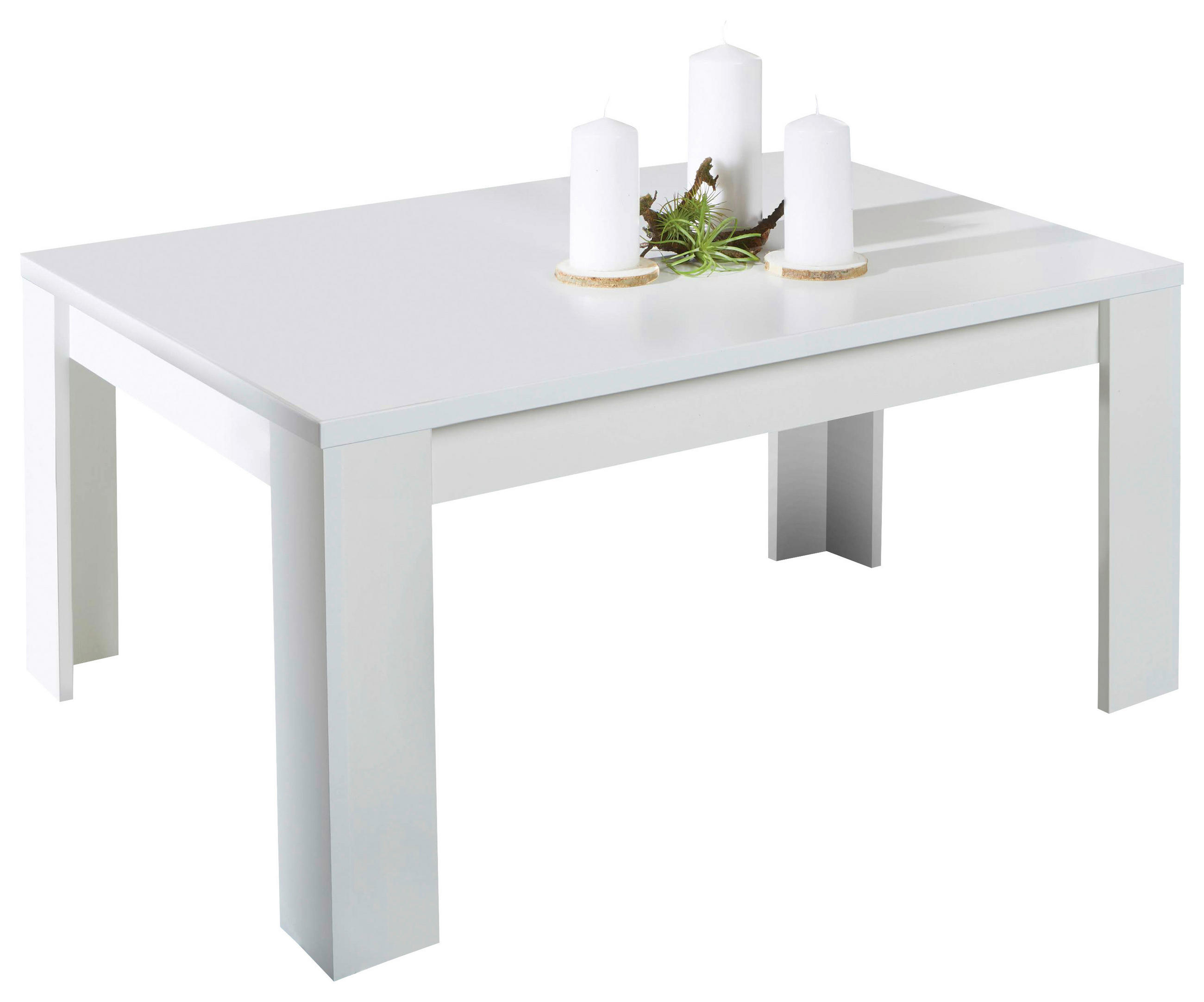 KLUBSKA MIZA, 90/46/50 cm bela  - bela, Moderno, leseni material (90/46/50cm) - Ti'me