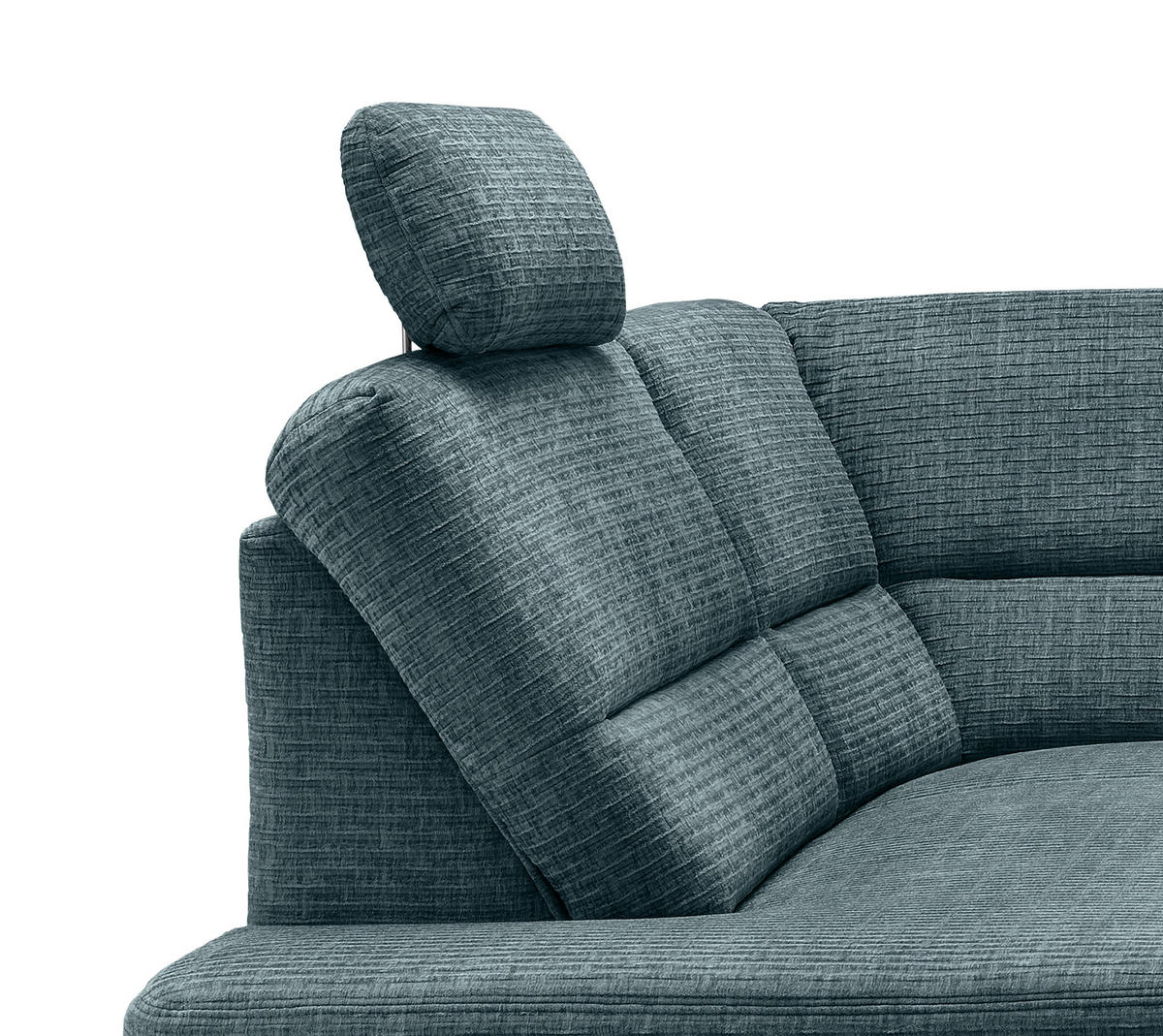 ECKSOFA in Mikrofaser Blau  - Blau/Schwarz, Modern, Holz/Textil (190/266cm) - Livetastic
