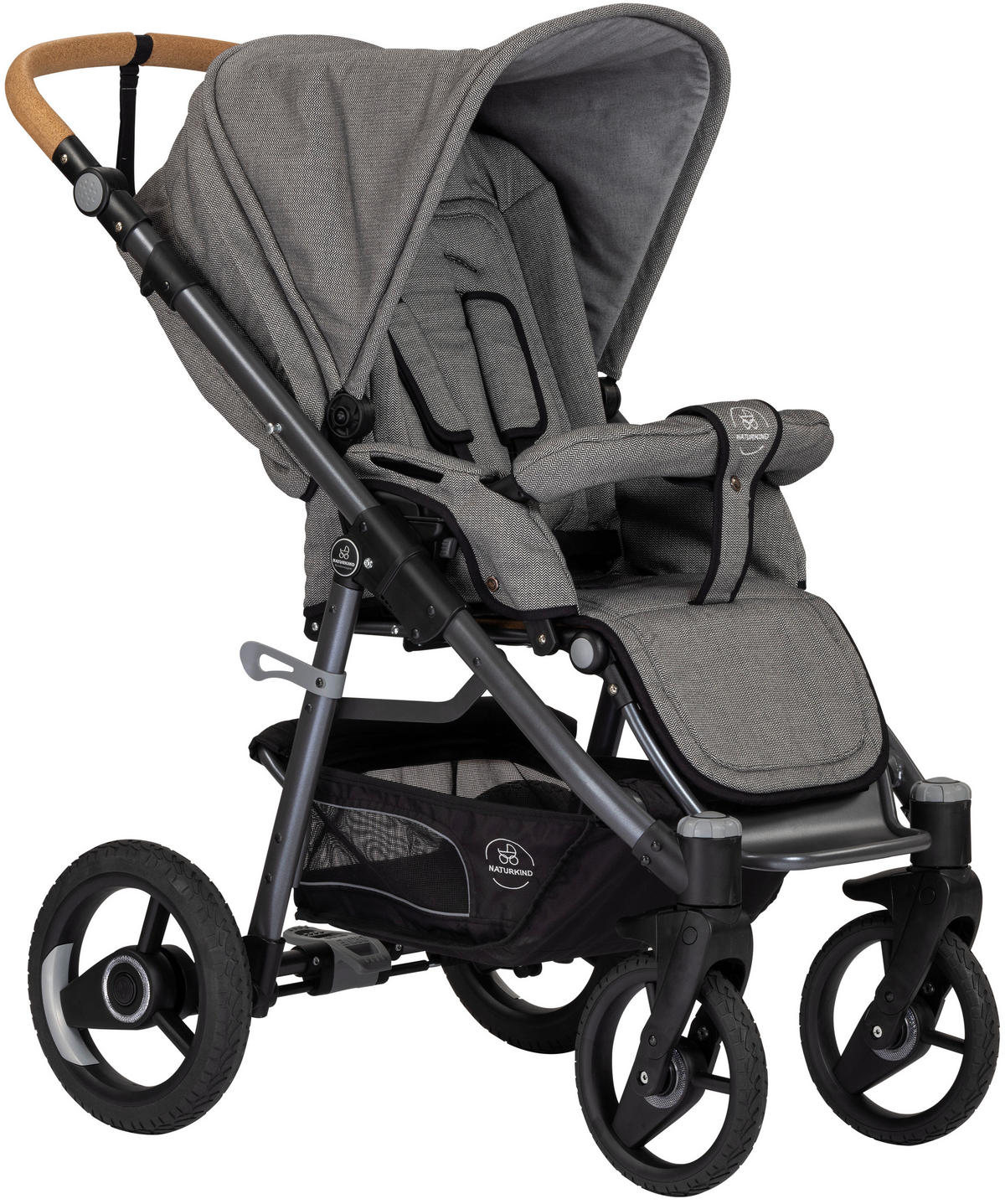 KINDERWAGEN LUX EVO  - Anthrazit, Basics, Textil/Metall (64/110/100cm) - Naturkind