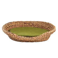 TIERBETT Wasserhyazinthe oval - Naturfarben/Olivgrün, KONVENTIONELL, Naturmaterialien (72/56/17cm)