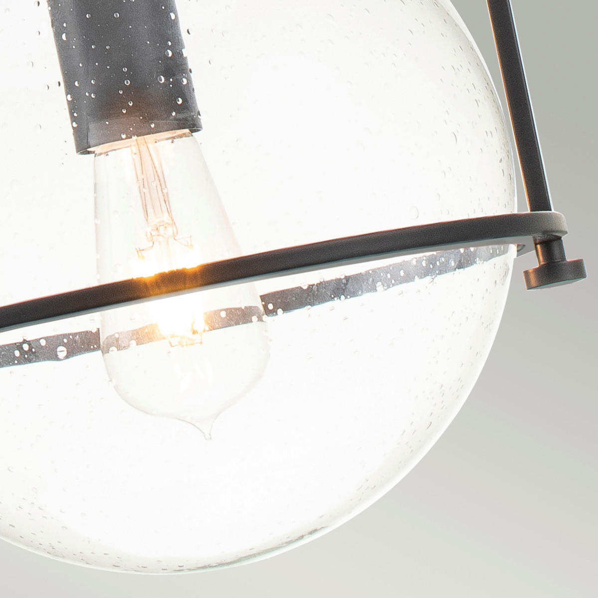 HÄNGELEUCHTE 28.9/50.3 cm    - Schwarz, Design, Glas/Metall (28.9/50.3cm) - Elstead Lighting