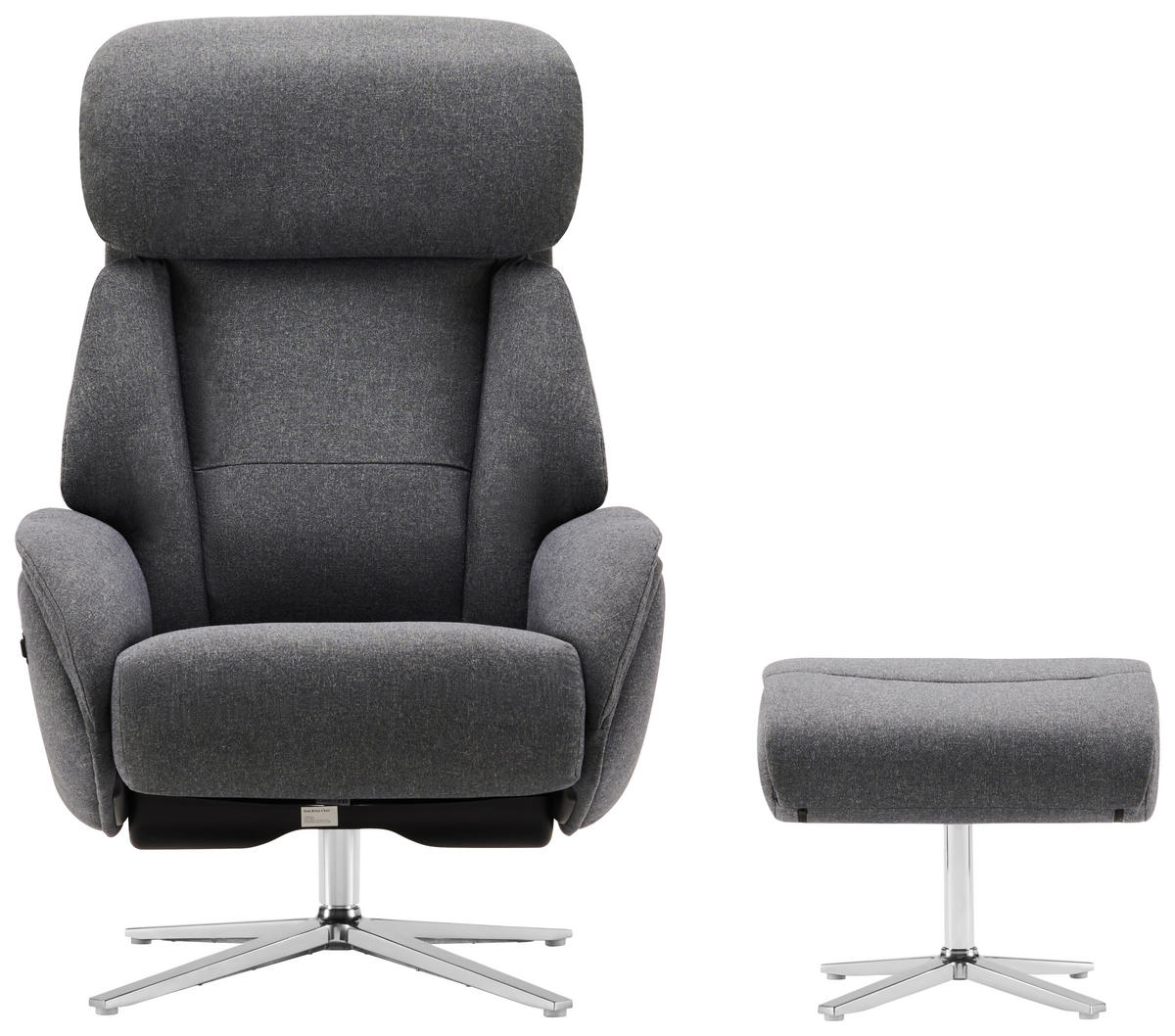 MASÁŽNE KRESLO, textil, tmavosivá - strieborná/tmavosivá, Design, kov/textil (76/107/82cm) - Livetastic