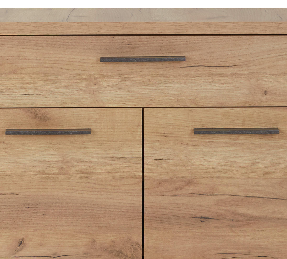 KOMMODE Fontana  in 84/90/32 cm  - Eichefarben/Schwarz, MODERN, Holzwerkstoff/Kunststoff (84/90/32cm) - Boxxx