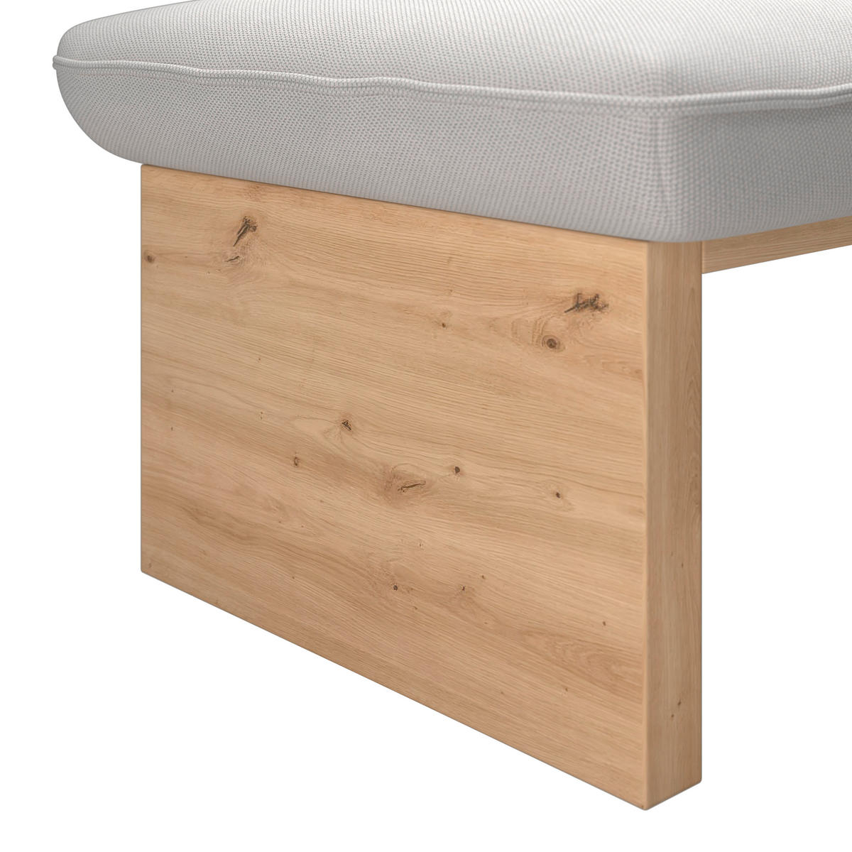 ECKBANK 212/170 cm Webstoff Beige Eiche Sperrholz   - Eichefarben/Beige, KONVENTIONELL, Holz/Textil (212/170cm) - Livetastic