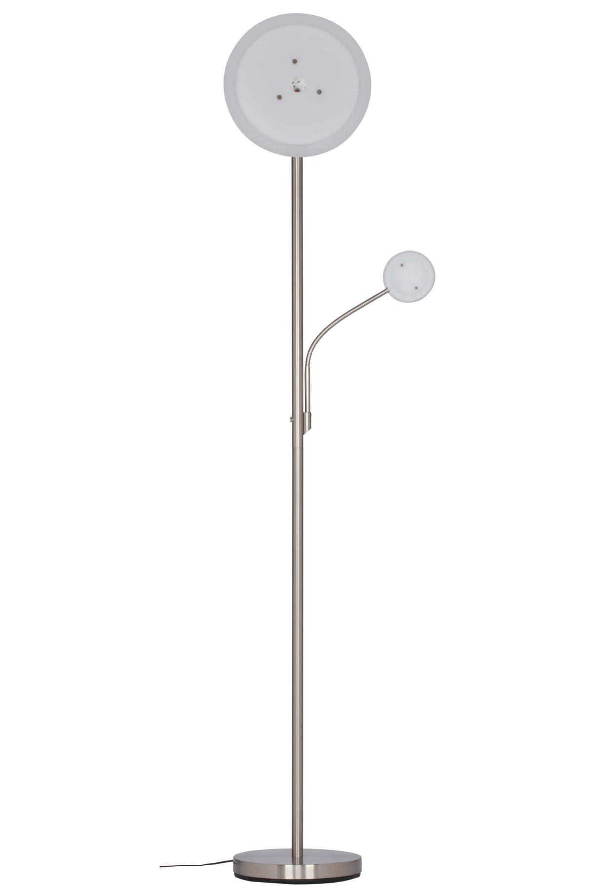 STOJACÍ LED SVÍTIDLO, 32/180 cm  - bílá/opál, Konvenční, kov/plast (32/180cm) - Novel