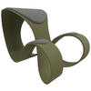 HOCKER Flachgewebe Grau, Grün  - Grau/Grün, MODERN, Kunststoff/Textil (56/52/83cm)