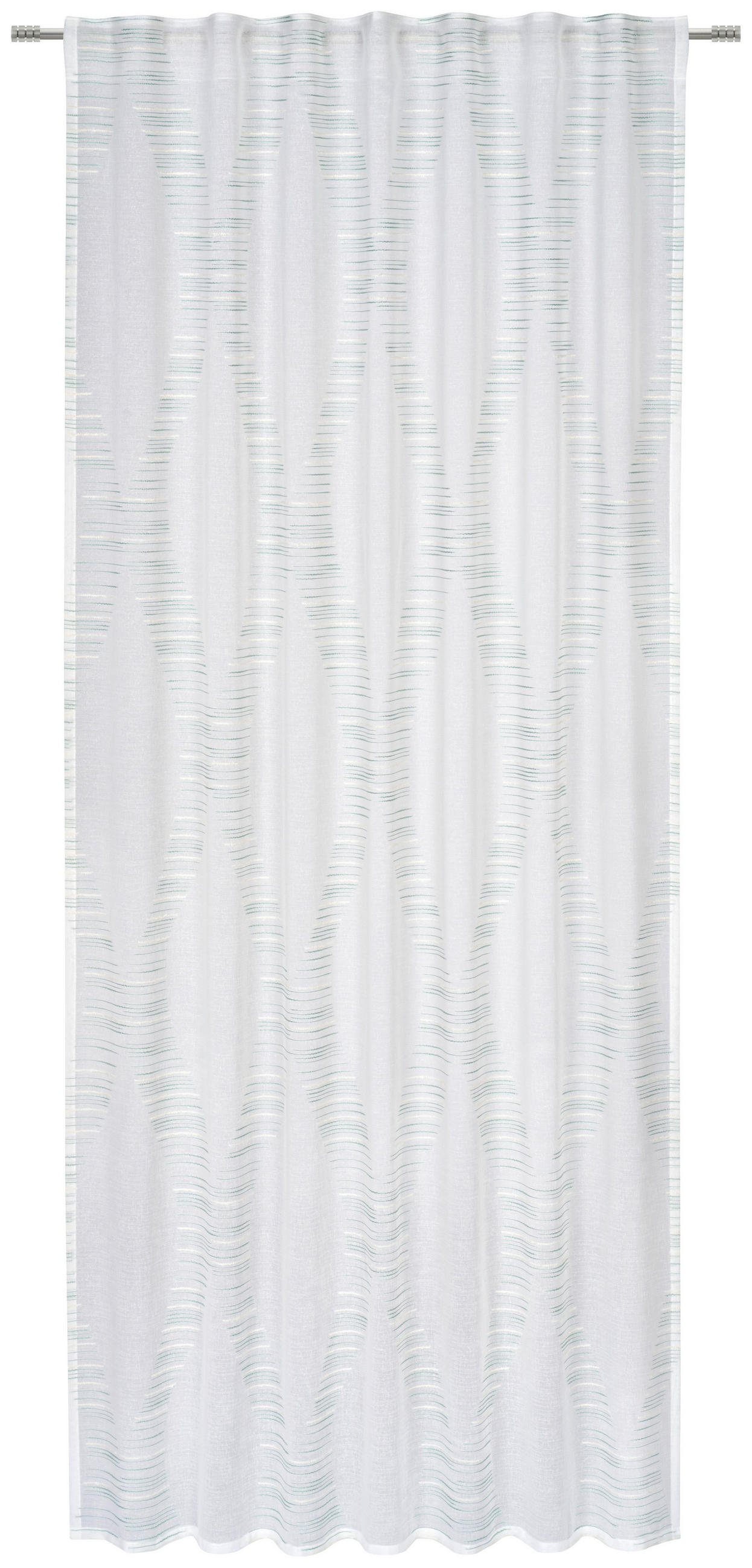 GARDINLÄNGD halvtransparent salviagrön /140/245 cm