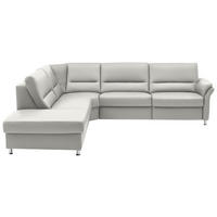 ECKSOFA in Echtleder Weiss  - Weiss/Beige, Design, Leder/Metall (249/288cm) - Beldomo Premium