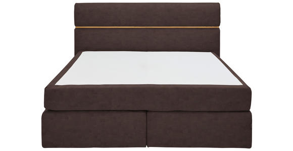 BOXSPRINGBETT 180/200 cm  in Eichefarben, Dunkelbraun  - Eichefarben/Dunkelbraun, KONVENTIONELL, Holz/Kunststoff (180/200cm) - Dieter Knoll