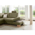 ECKSOFA in Mikrofaser Hellgrün  286/236 cm  - Wildeiche/Beige, Natur, Holz/Textil (286/236cm) - Voleo
