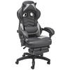 GAMINGSTUHL Grau, Schwarz Holz, Metall, Kunststoff, Textil   - Schwarz/Grau, LIFESTYLE, Holz/Kunststoff (68,5/116-124/65cm) - Livetastic