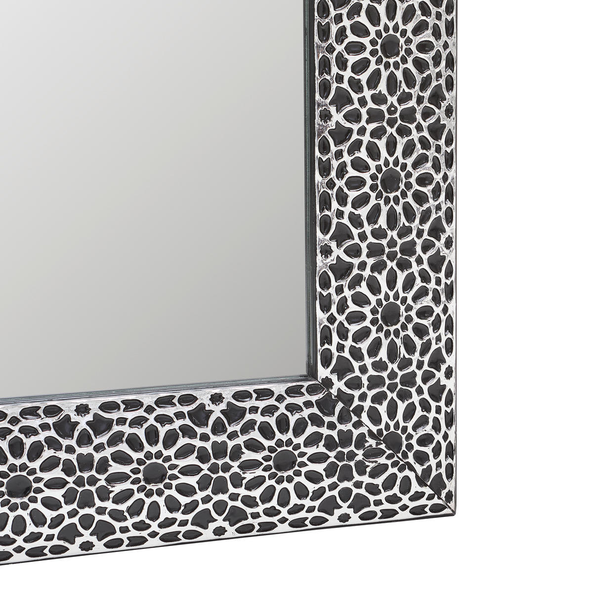 OGLINDĂ DE PERETE 100/200/3 cm    - alb/negru, Lifestyle, sticlă/lemn (100/200/3cm) - Xora