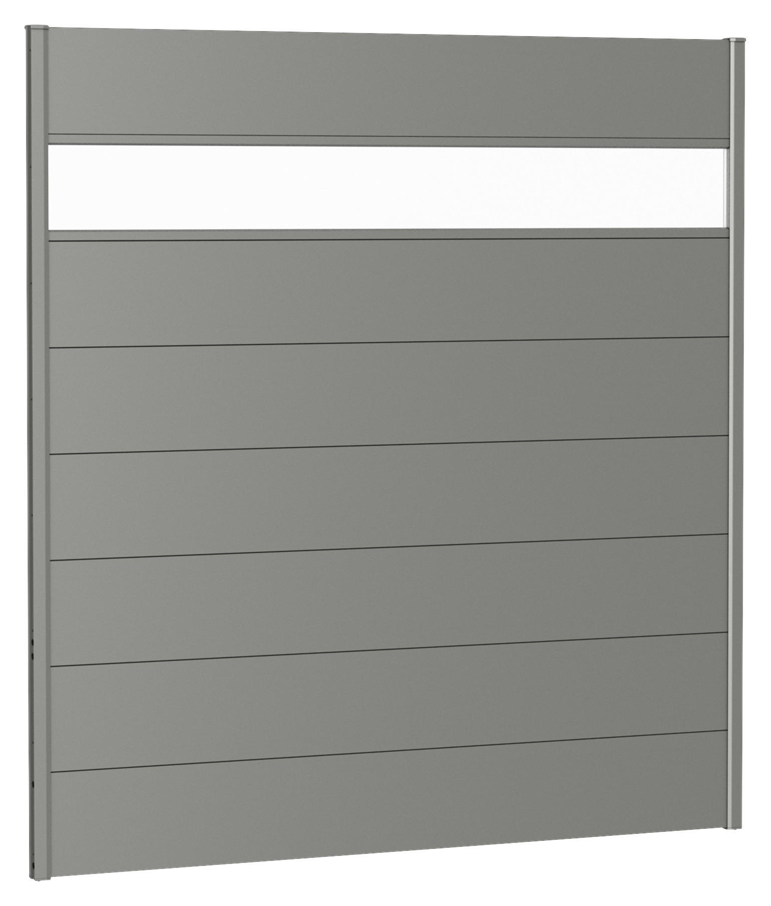 SICHTSCHUTZ - Grau, Basics, Kunststoff/Metall (180/182/4,4cm) - Biohort