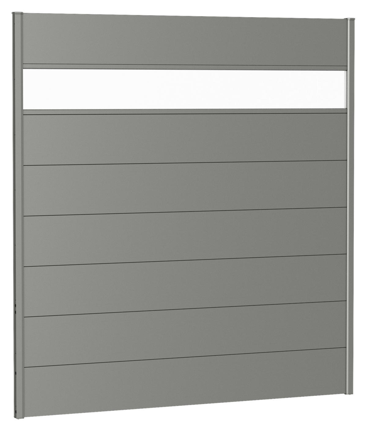 SICHTSCHUTZ - Grau, Basics, Kunststoff/Metall (180/182/4,4cm) - Biohort