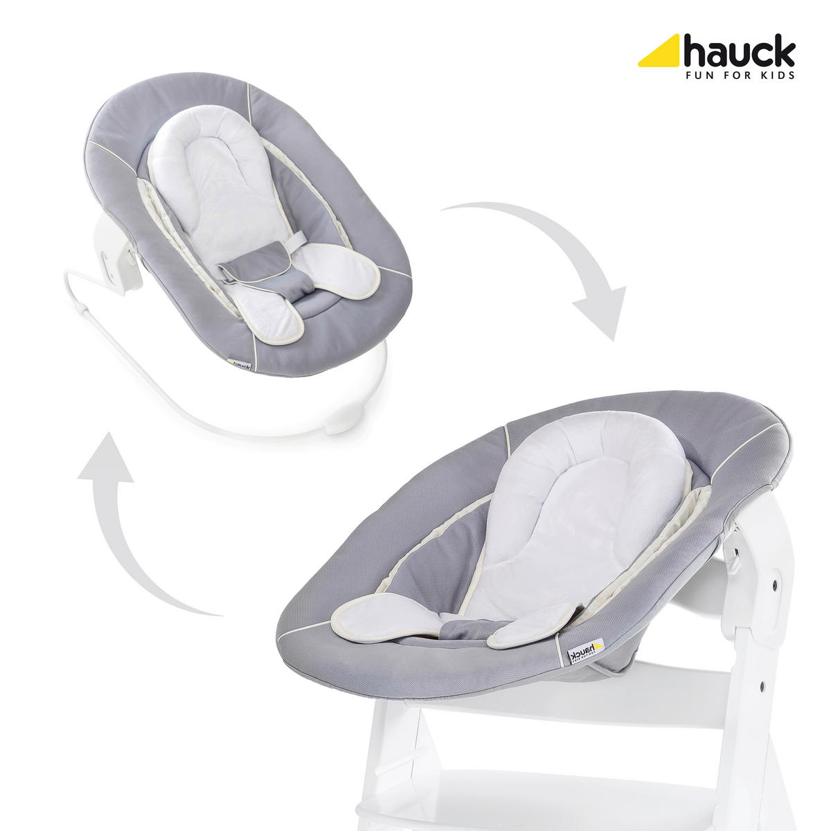 WIPPE ALPHA BOUNCER   - Weiß/Grau, KONVENTIONELL, Textil (66/49/45cm) - Hauck