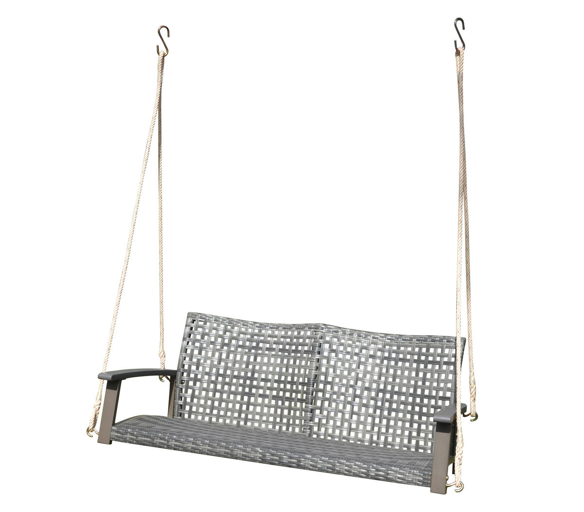 HÄNGEBANK - Akaziefarben/Grau, Basics, Holz/Kunststoff (120/79/57cm) - Gardenson