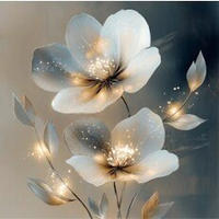 GLASBILD Blumen  - Multicolor, Basics, Glas (50/50/1,40cm) - Euroart