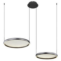 LED-HÄNGELEUCHTE 89/50/150 cm    - Weiss/Schwarz, Design, Kunststoff/Metall (89/50/150cm) - Globo