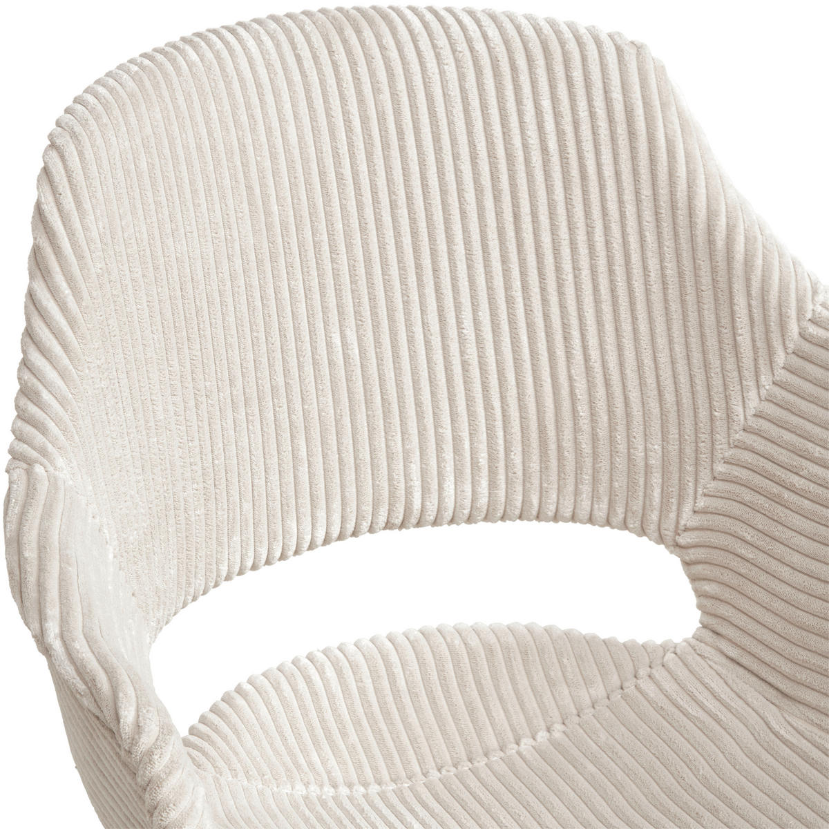 ARMLEHNSTUHL Cord matt  - Beige/Schwarz, Modern, Holz/Kunststoff (58/81/61cm) - MID.YOU