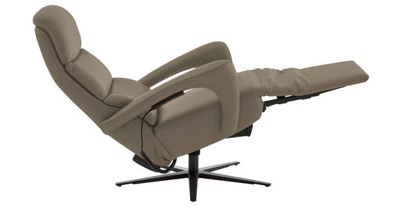 RELAXSESSEL in Leder Taupe  - Taupe/Schwarz, Design, Leder/Metall (76/110/86cm) - Dieter Knoll