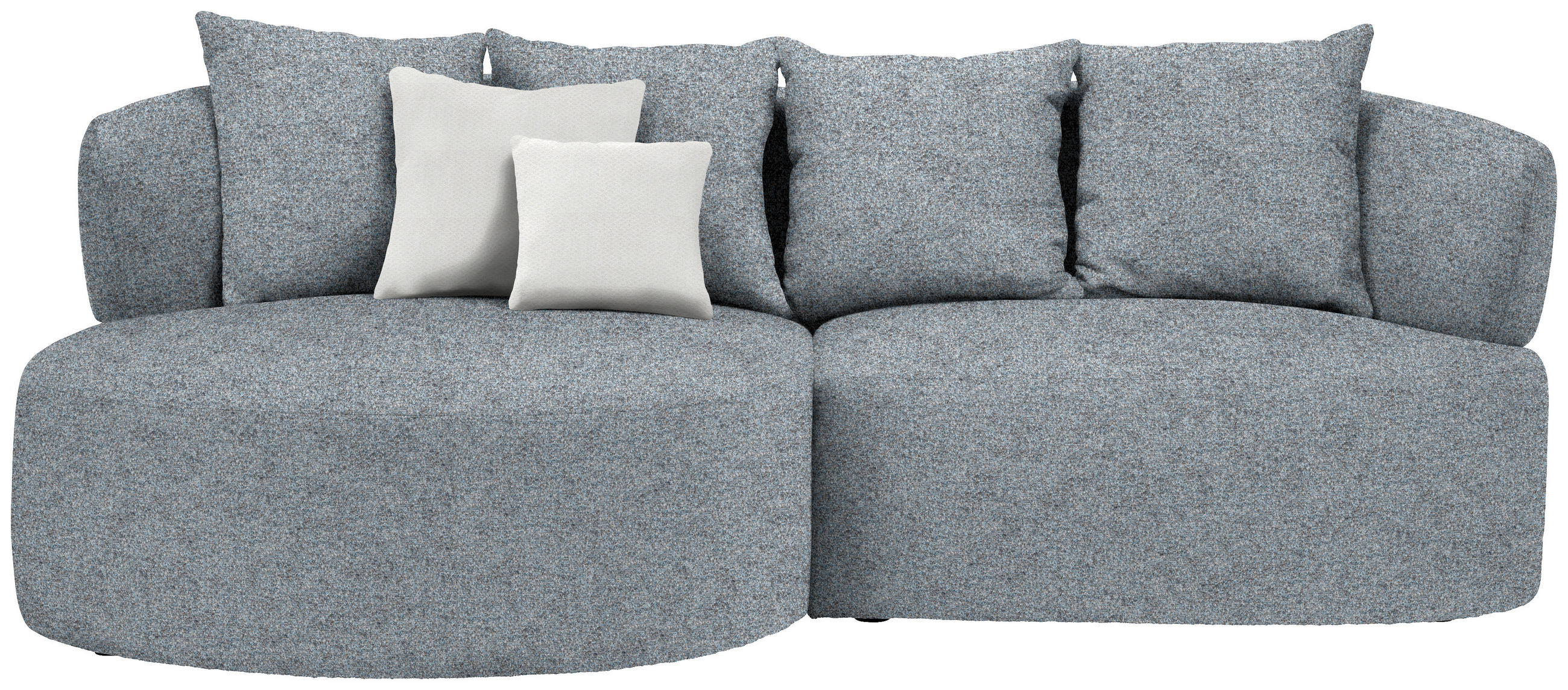 ECKSOFA  in Chenille Braun, Grau  166/235 cm  - Beige/Schwarz, MODERN, Kunststoff/Textil (166/235cm) - Hom`in
