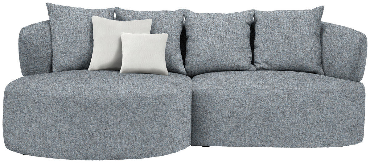 ECKSOFA  in Chenille Braun, Grau  166/235 cm  - Beige/Schwarz, MODERN, Kunststoff/Textil (166/235cm) - Hom`in