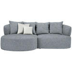 ECKSOFA  in Chenille Braun, Grau  166/235 cm  - Beige/Schwarz, MODERN, Kunststoff/Textil (166/235cm) - Hom`in
