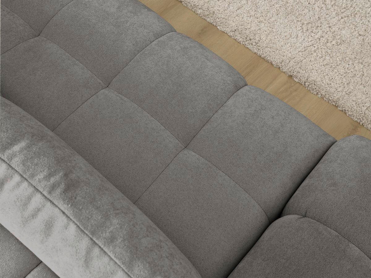 ECKSCHLAFSOFA EVEREST  mit Rücken echt, Armteil links, Armteil rechts Struktur Dunkelgrau  - Dunkelgrau/Schwarz, MODERN, Kunststoff/Textil (318/180cm) - Livetastic