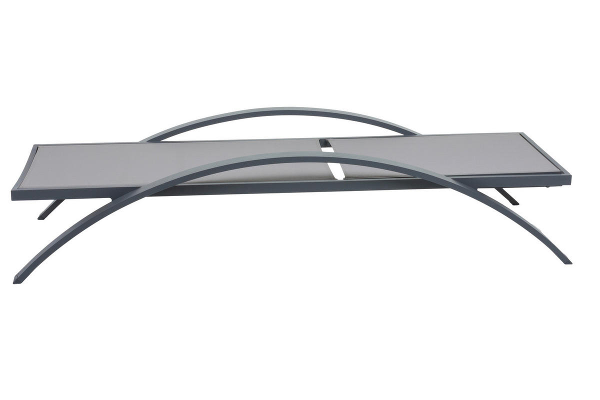 SONNENLIEGE 72/43/197 cm  - Anthrazit/Grau, Basics, Kunststoff/Metall (72/43/197cm) - Gardenson