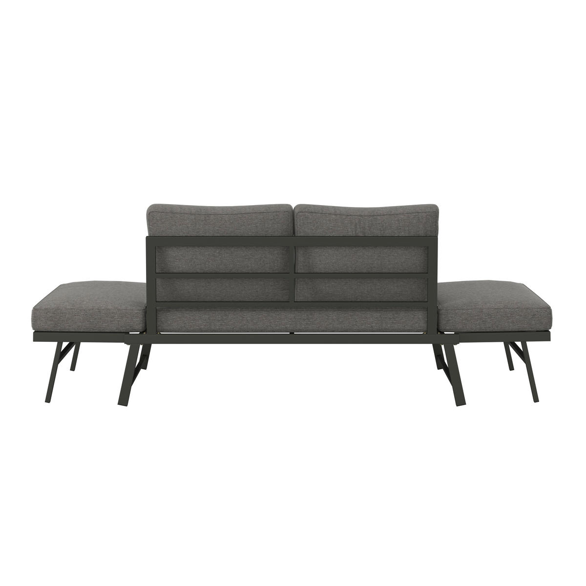 GARTENBANK 220/163/68/70 cm  Stahl  - Grau, MODERN, Metall (220/163/68/70cm) - Ambia Garden
