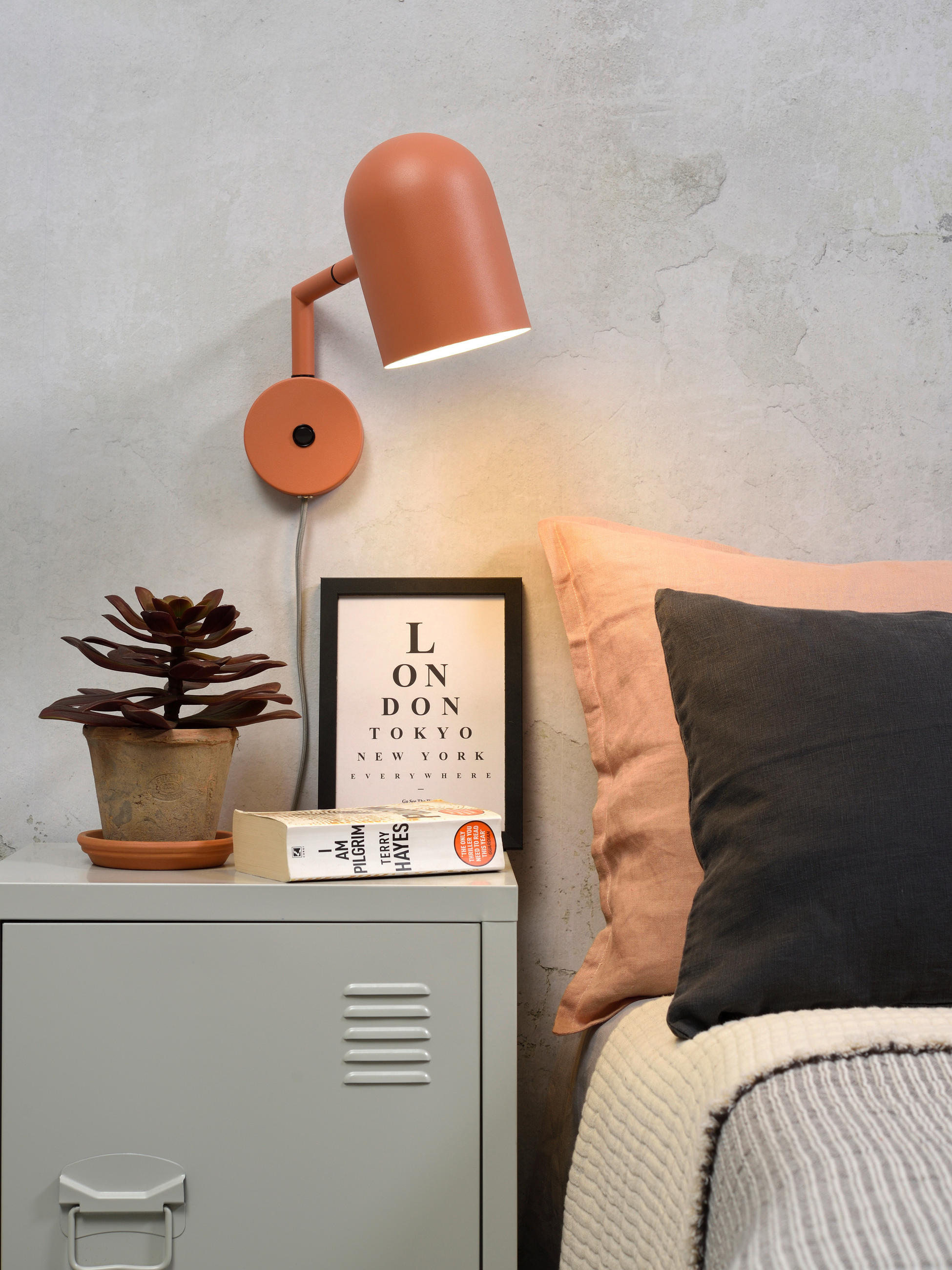 VÄGGLAMPA Marseille 33/15/33 cm   - terrakotta, Design, metall (33/15/33cm) - It's about Romi