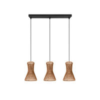 HÄNGELEUCHTE 75/20/150 cm   - Schwarz/Braun, LIFESTYLE, Papier (75/20/150cm)