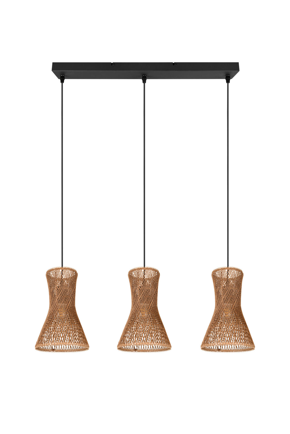 HÄNGELEUCHTE 75/20/150 cm   - Schwarz/Braun, LIFESTYLE, Papier (75/20/150cm)