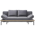 SCHLAFSOFA Flachgewebe Anthrazit  - Anthrazit/Schwarz, Design, Holz/Textil (214/89/103cm) - Novel